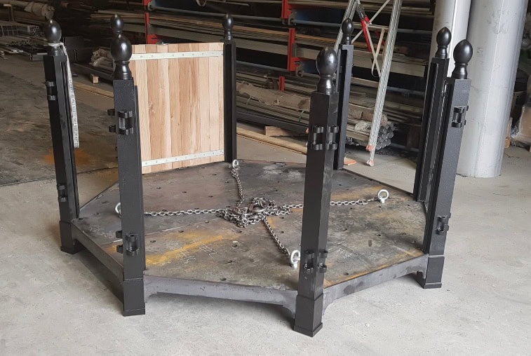 Travail en cours sur caisse à oranger sur mesure